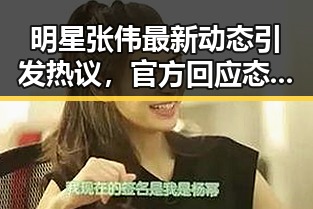 明星张伟最新动态引发热议，官方回应态度冷静